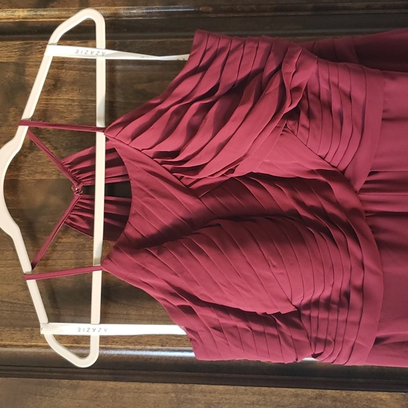 Azazie Ginger Bridesmaids Dress in Cabernet - Picture 8 of 17